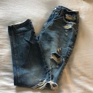 Abercrombie Distressed Mom Jean